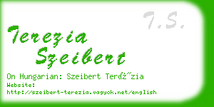 terezia szeibert business card